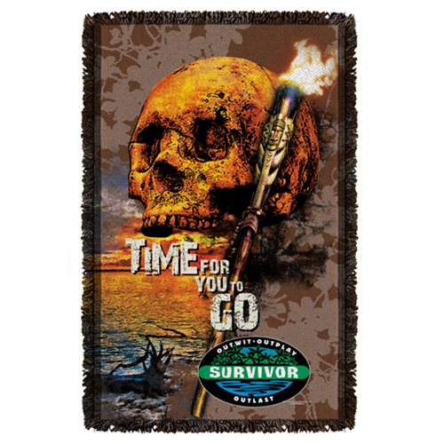Survivor Time to Go Woven Tapestry Throw Blanket
